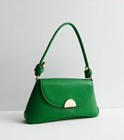 New Look Green Leather-Look Knot Strap Shoulder Bag
